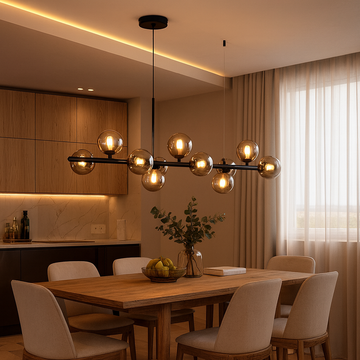 Lustra LED Mordern Glob Fumuriu G9 x 9