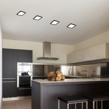 Recessed LED light fixture LED/6W/230V 12x12 cm black