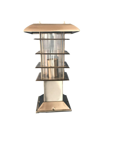 Stainless steel outdoor pole, 34cm 60W E27