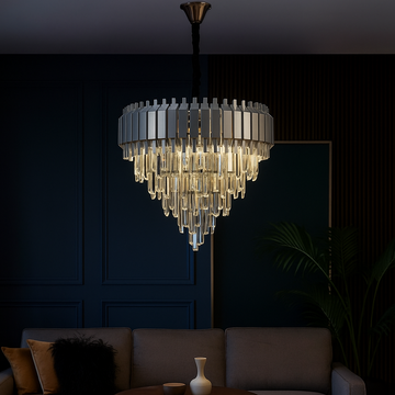 Candelabru Cristal D50 cm, cu Soclu E14