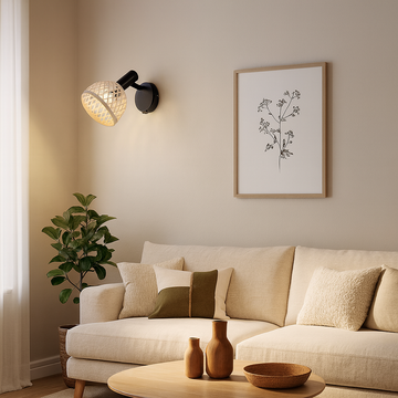 Wall spotlight 1xE14/15W/230V rattan Rabalux