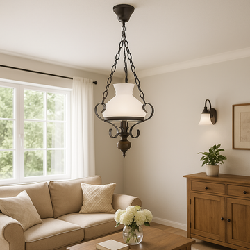 Rabalux - Chandelier with chain 1xE27/60W/230V