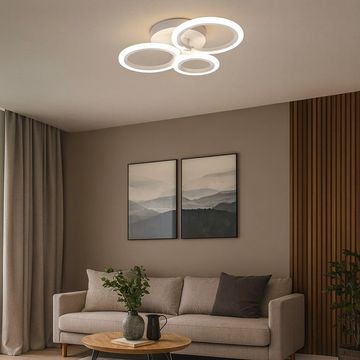 LUSTRA LED CERCURI 40W CU 3 BRATE 3 CULORI+IR 440mm x 150mm