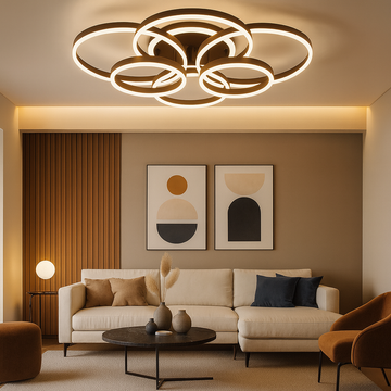 Dione Led Chandelier 222w/9400lm 3000k/4000k/6500k with Remote Control 300*2+400*2+500*2mm