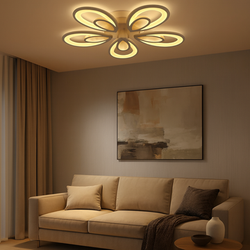 LUSTRA LED IRIS 140W CU 5 BRATE 3 CULORI+IR