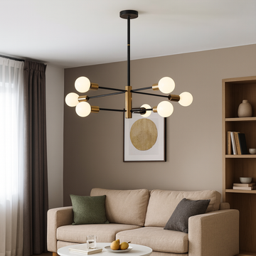 LUSTRA TAMIAS AURIU 8XE27 56W 820X720mm