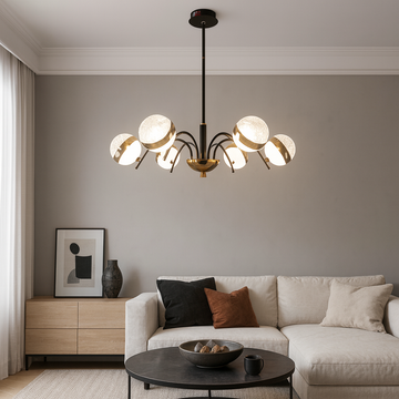 HYLA LED CHANDELIER BLACK+GOLD 95W/9500LM 2700K-6500K 700X620mm