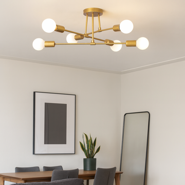 ASTRA COPPER CHANDELIER 6XE27 42W 700X200mm