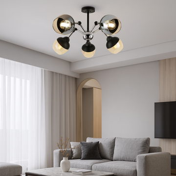 Modern chandelier with 5 arms