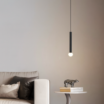 LED chandelier on cable with black finish