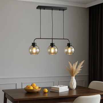 Contemporary chandelier with 3 globes