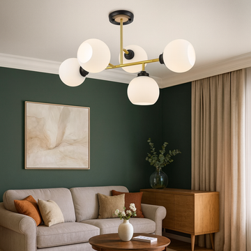 Modern chandelier with 5 bulbs
