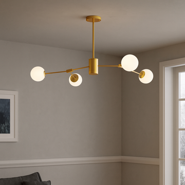 Lustra LED cu finisaj gold si globuri mat G9 x 4