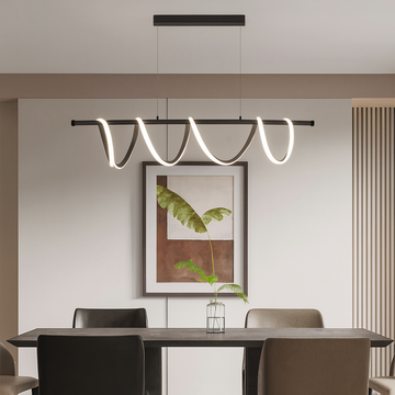 Lustra LED Negru 94W cu Telecomanda