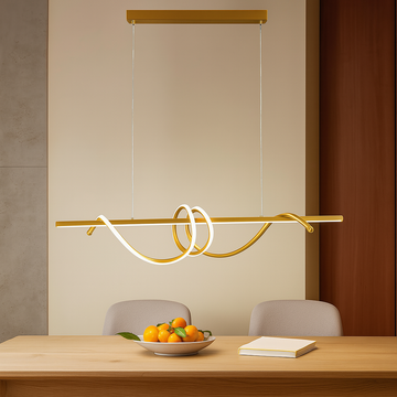 Leonis 75W gold LED pendant chandelier
