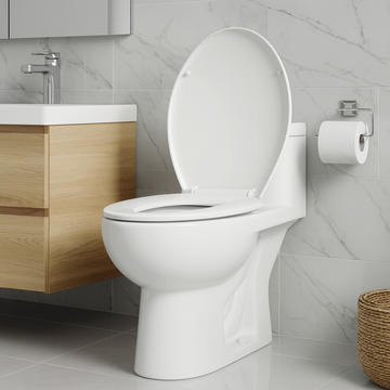 Capac wc Bisk Smart extractibil cu inchidere lenta, alb