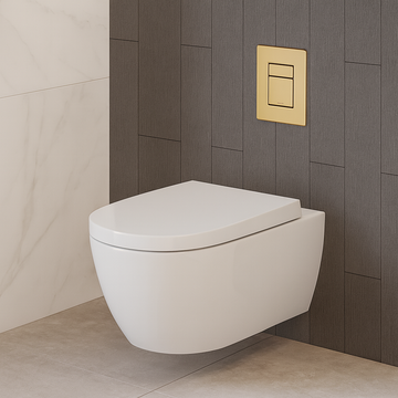 Clapeta WC Grohe Skate Cosmopolitan 38732GN0, dubla, reversibila, 156 x 197 mm, plastic, mat, auriu