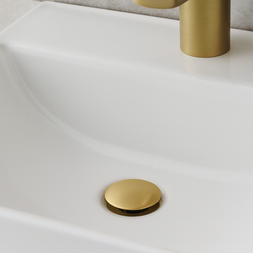 Grohe 65807GN0 push to open basin valve, G1 1/4'', adjustable length, matt, gold