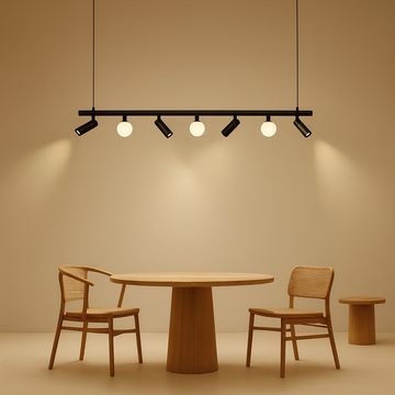 Lustra LED cu proiectoare, lumina neutra 4000K