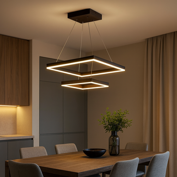 Lustra LED minimalista Square Maro, cu Telecomanda wifi 2.4G