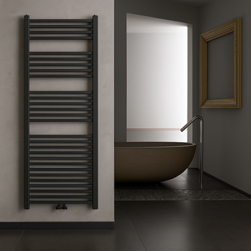 Bathroom Radiator Towel Rack Thetis Black 500x1200