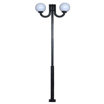 Street lighting pole 3m, with double J arm and Fumagalli globes 30cm