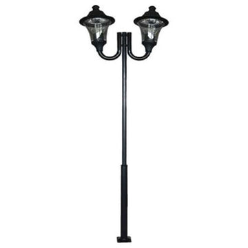 3m street lighting pole, with double J arm and Fumagalli Remo lanterns