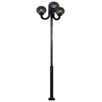 3m street lighting pole with triple arm and Fumagalli globes