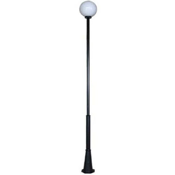 Street lighting pole 3m, galvanized steel, with Fumagalli globe 40cm