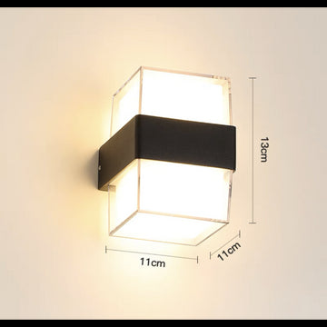 APLICA CU LED BLACK EXTERIOR LUMINA CALDA