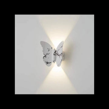 Aplica De Perete In Forma De Fluture Alb 6W Lumina Calda IP65