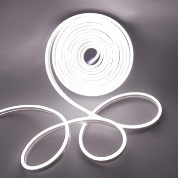 Banda led 12v neon flex set 6500k lumina rece 5m neonflex si sursa de alimentare 60w