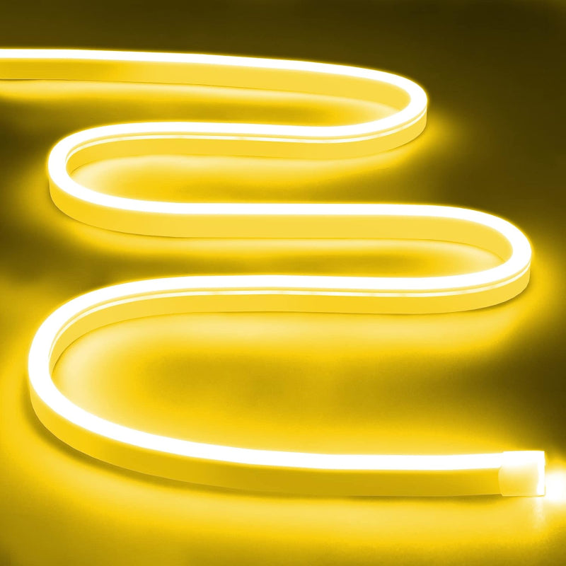 Banda led 12v neon flex set galben 5m neonflex si sursa de alimentare 60w