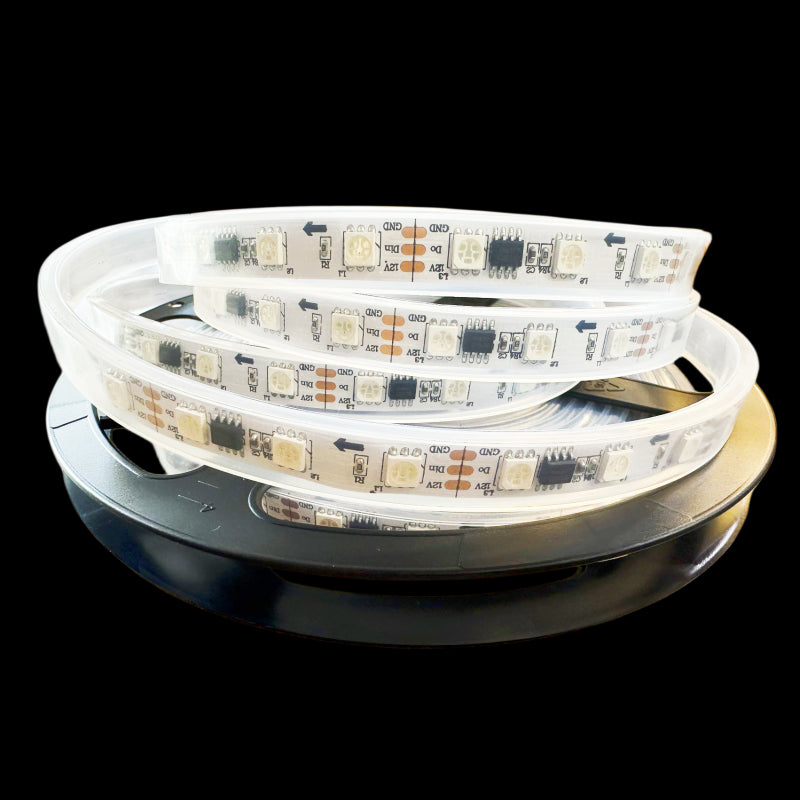 Banda LED Digital RGB 12V 60LED/M 14W/M CU TELECOMANDA IP65