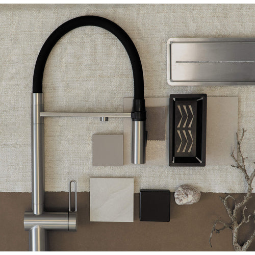 Kitchen faucet, with water filter connection, with flexible spout, Deante