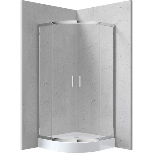 Shower cabin, semicircle, 80x80 cm, Deante