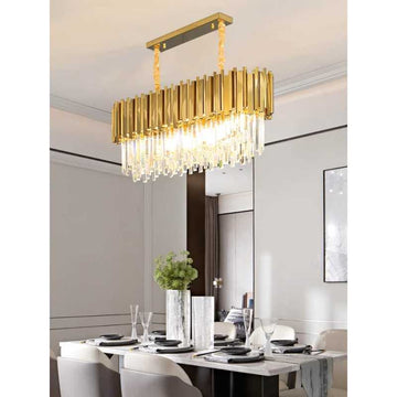 Candelabru de cristal pe lan? GOLD 10xE14/40W/230V