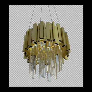 Candelabru de cristal pe lan? GOLD 3xE14/40W/230V
