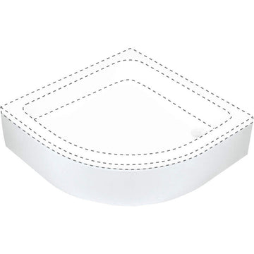 Capac pentru cădița de duș, semicerc, 90 cm, Deante