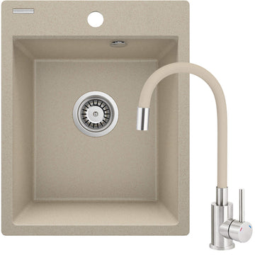 Granite sink with mixer, 1-bowl, Deante