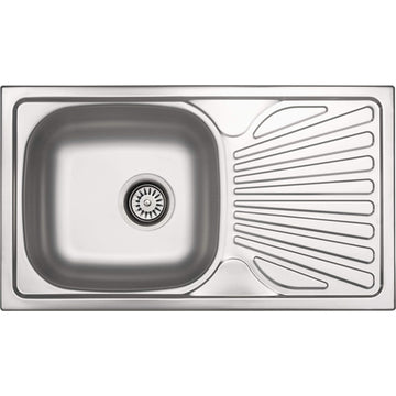 Chiuvetă din inox, 1-cuvă cu picurător - 2" rigole, Deante