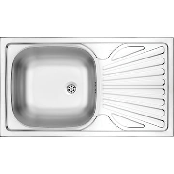 Chiuvetă din inox, 1-cuvă cu picurător, Deante