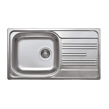 Chiuvetă din inox, 1-cuvă cu picurător, Deante