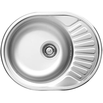Chiuvetă din inox, 1-cuvă cu picurător, Deante
