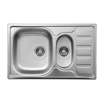 Chiuvetă din inox, 1,5-cuve cu picurător, Deante