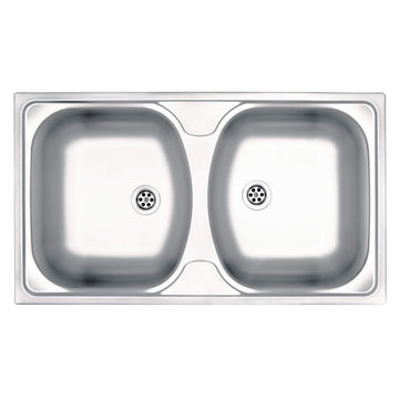 Chiuvetă din inox, 2-cuve, Deante