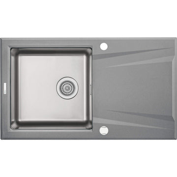 Chiuvetă granit-inox, 1-cuvă cu picurător, Deante