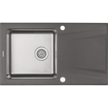 Chiuvetă granit-inox, 1-cuvă cu picurător, Deante