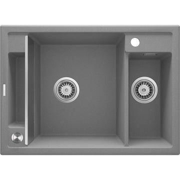 Chiuvetă magnetică din granit, 1,5-cuve, Deante