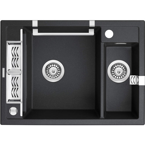 Chiuvetă magnetică din granit, 1,5-cuve, Deante